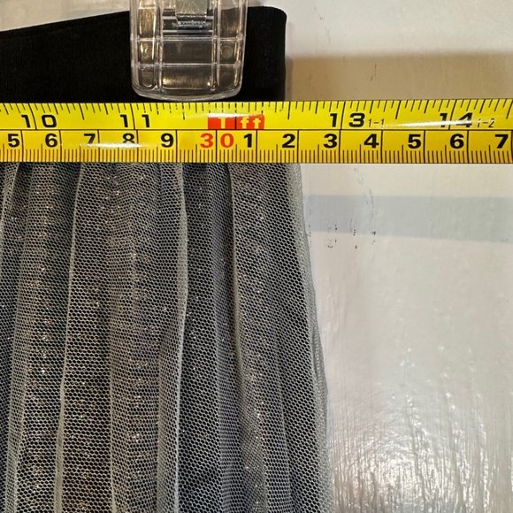 Ombre Pleated Layered Tulle Midi Skirt - Picture 6 of 10